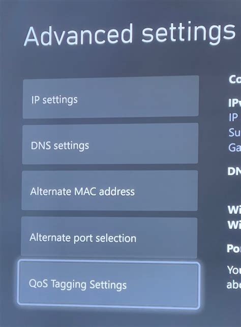 After you see a new option for QoS <strong>Tagging</strong> in that menu, you can enable <strong>DSCP Tagging</strong> and WMM <strong>tagging</strong>. . Dscp tagging xbox